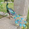 Solar Peacock Statue Light Waterproof Decorative Iron Outdoor Peacock Light for Pathway Patio
