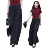Wide-leg pants women's (ice silk wrinkled) new super-hot pants popular loose and drape casual culottes Yamamoto pants