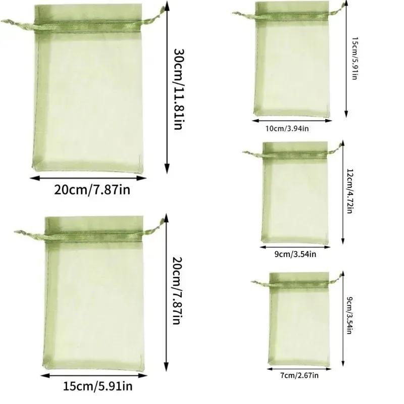 7x9 9x12 10x15 15x20 20x30CM Organza Bags Jewelry Bag Wedding Party Decoration Drawable Bags Gift Pouches Jewelry Packaging