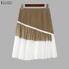 ZANZEA Women Summer Casual Splice Elegant Midi Skirts