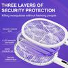 Electric Mosquito Swatter Detachable,4000V Mosquito Trap,USB Charging,with 3 Layers of Safty Net Design,for Yard Living Room Etc
