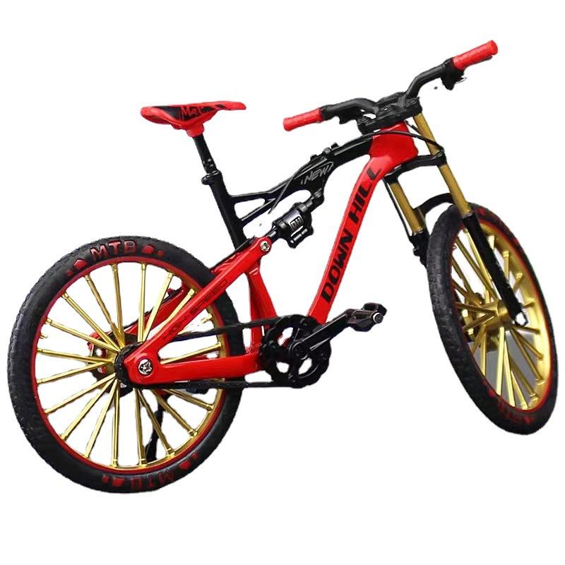 Legierung Mountainbike Modell Simulation Downhill Racing Mini Metall Spielzeug Fahrrad Mit Pedalverbindung Hinterrad Dekoration Sammlerstück