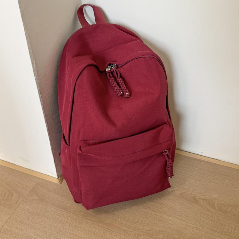 

Backpack Women s Large Capacity Casual Versatile Simple Junior High School High School Student School Bag Mountaineering Travel Backpack червоний