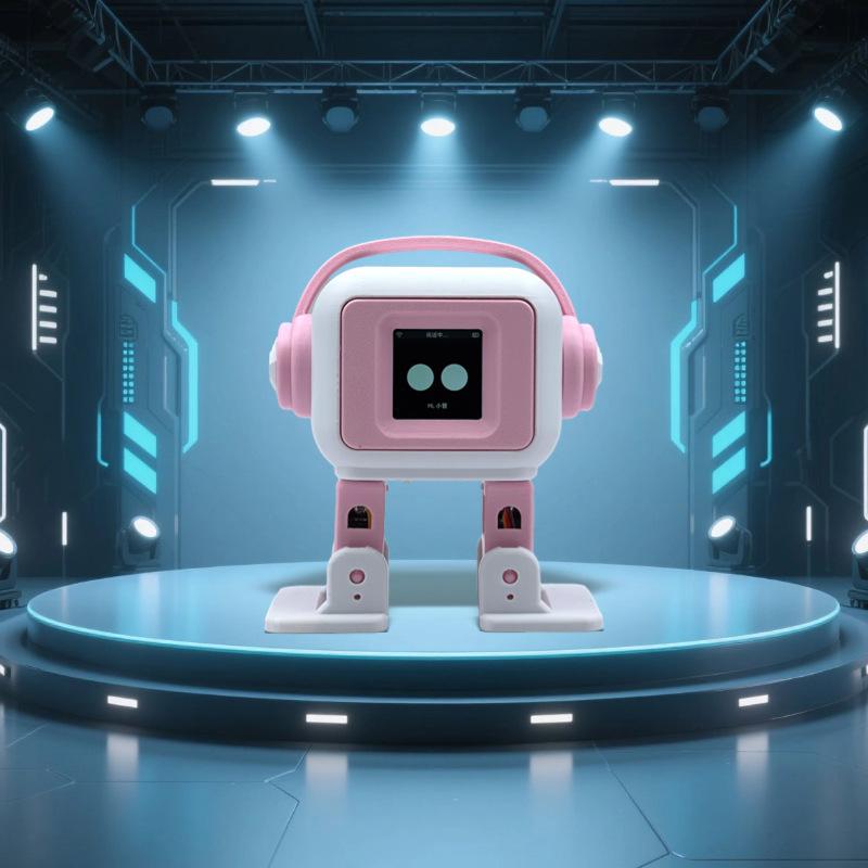 

AI Desktop Emotion Robot AI Communication Smart Robot ESP32-S3 Intelligent Interactive Chatting and Dancing Robot For Kids Gift рожевий