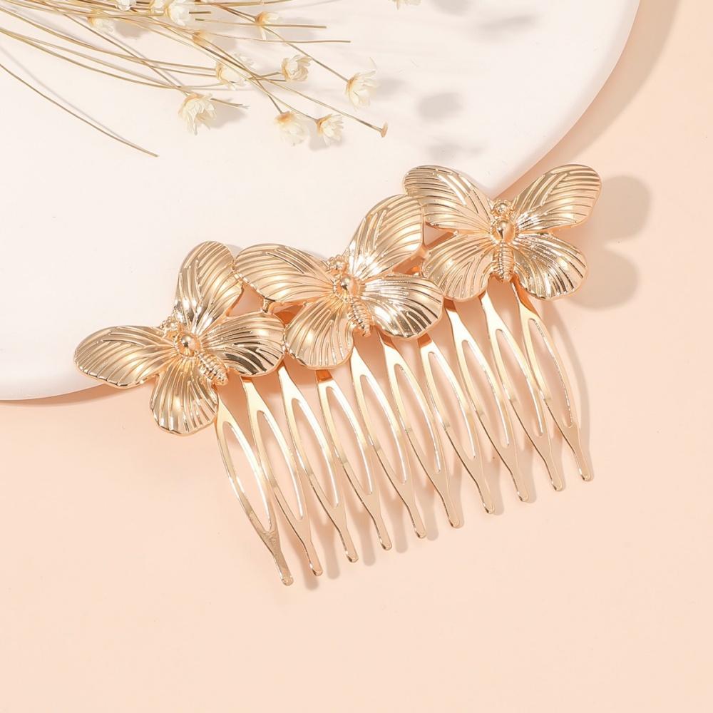 Metal Gold Color Leaf Hair Clip Pins for Women Hair Comb Bride Hair Decorate Wedding Bridal Hair Accessories Gift