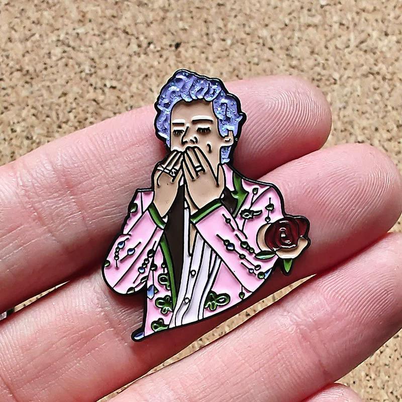 Popular Music Art Enamel Pins Rock Band Cartoon Brooches Backpack Decoration Lapel Badge Gifts For Good Friends