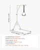 Sbarra Trapeze per Mobilità a Letto Capacità 350LBS Trapeze da Letto con 2 Ruote