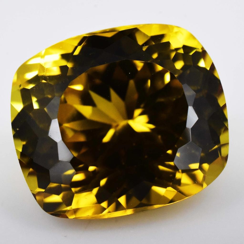 12.90 Ct Natural Yellow Sapphire Cushion VVS CLEAN IF Loose Gemstone