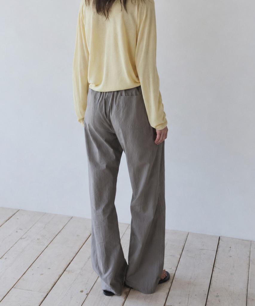 Ieoning Easy String Cotton Pants, Sand Brown