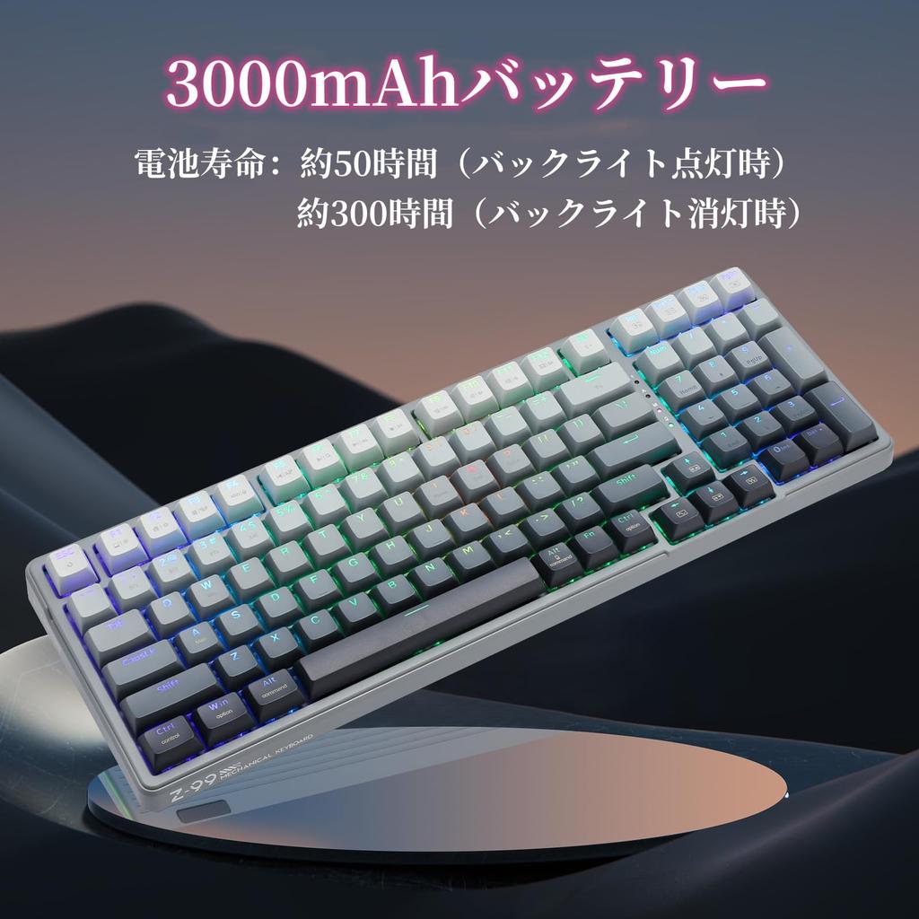 Gaming Keyboard Silver Wood Mechanical Keyboard with RGB RGB Compatible with Windows and English Supports Bluetooth and for All and Silver e-Element