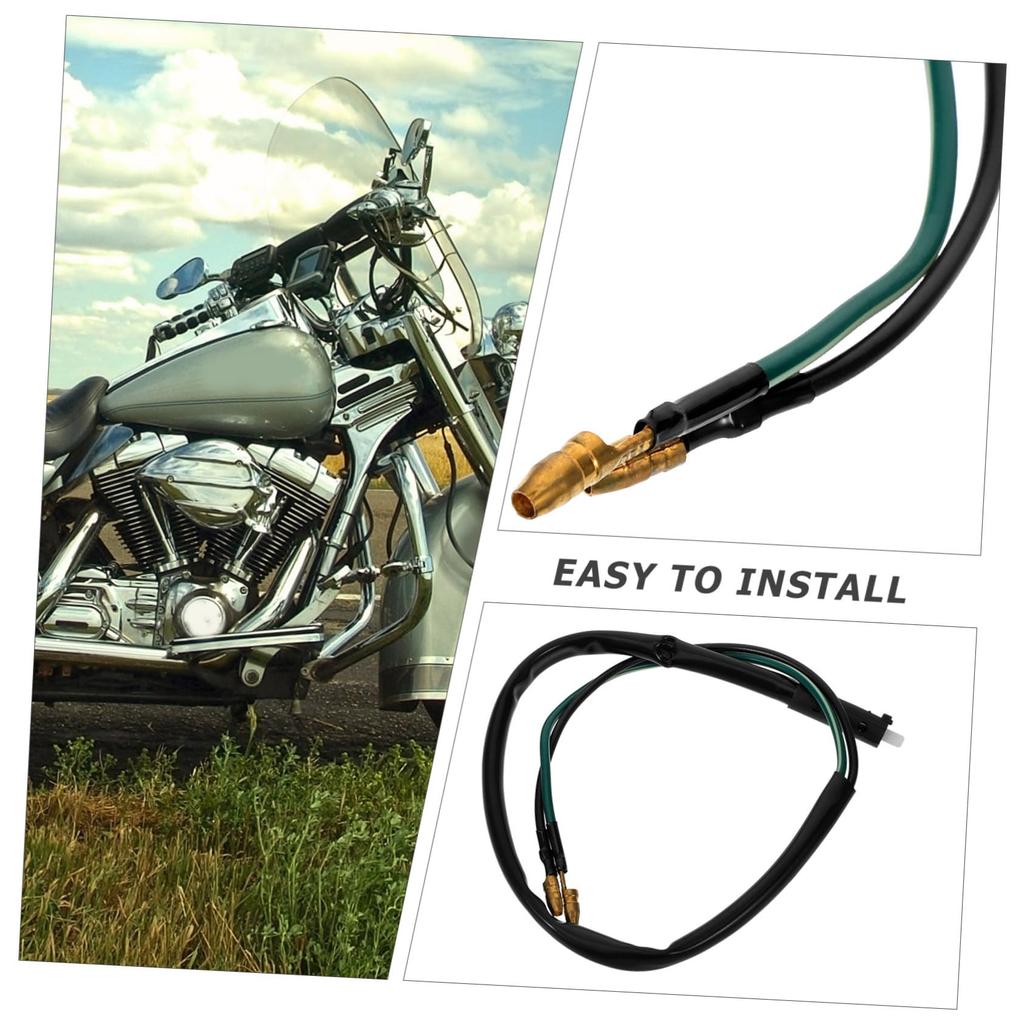 MUELODSIC Brake Switch Wire Brake Light Switch Motorcycle Function Key Rear Harness Modify Stop Replacement Lead Motorcycle Accessories Black Aluminum