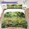 Healing Flower Pattern Bedding uilt Set uilt Cover Pillowcase Home Decoration Birthday Gift (1 * duvet cover + 2 * pillowcase  without core)