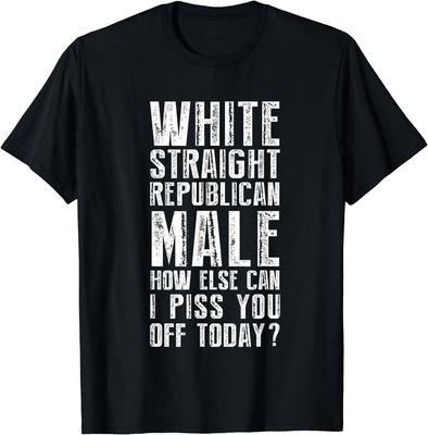 Lustiges Weißes Gerades Republikanisches Männliches Pro-Trump T-Shirt Größe S-5XL Unisex T-Shirt