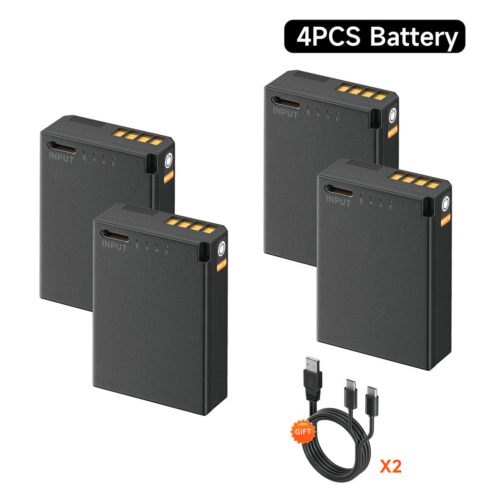 PALO 2300 mAh LP-E10 LP E10 LPE10 Akku mit Typ-C-Ladeanschluss für Canon EOS 1100D 1200D 1300D Kiss X50 X70 X80 Rebel T3
