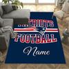 Patriots Football Customizable Name Floor Rug Office Rug Suitable for Dining Room Bedrooms Game Room Decorate Room Antislip Carpet Office Home Decor