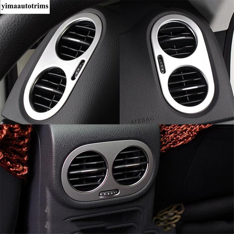 Car Dashboard Frame Central Control Air Vent Head Light Lamp Cover Trim ABS Accessories For Volkswagen VW Tiguan MK1 2008 - 2015