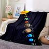 Solar System Flannel Blanket Throw Blanket Soft Warm Sofa Bed Camping Car home Decor Unique Christmas Gift C9302231