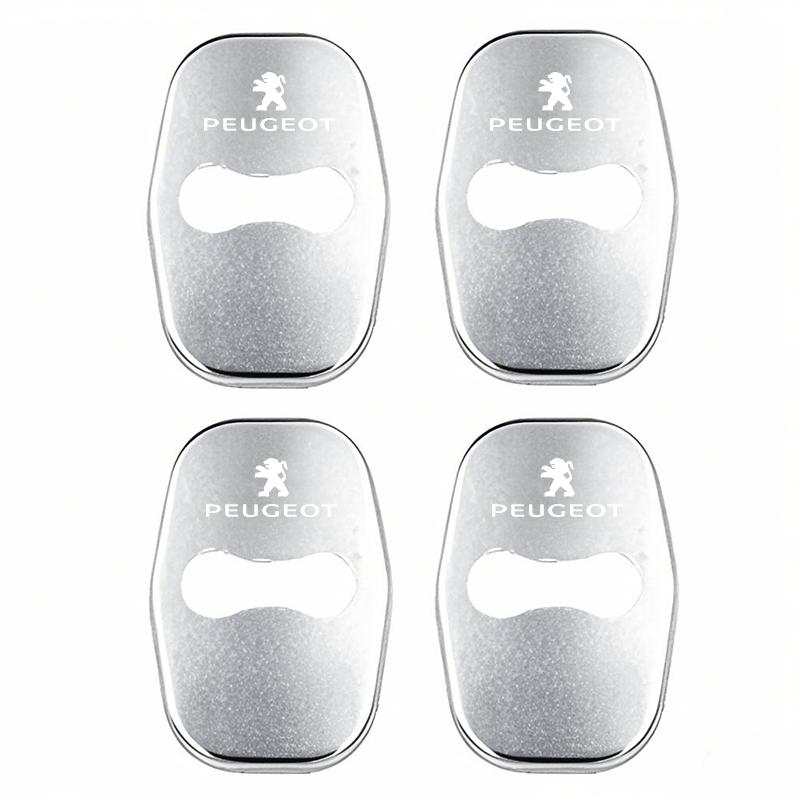 2026 Horká nálepka na auto 4ks Ochranné kryty přezek zámku dveří auta Kryt ze slitiny zinku Pro Peugeot 408 4008 308 3008 Rifter 5008 508
