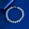 2026 Elegant Court Style Turquoise S-shaped Cross Bracelet Light Luxury High-end Zircon Inlaid Hand