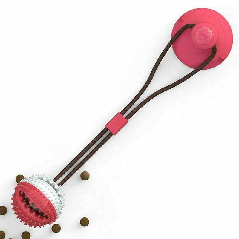 1 Pcs Pet Dog Puppy Molar Bite Toy Tug Rope Ball Chew Toys Tooth Cleaning Suction Cup