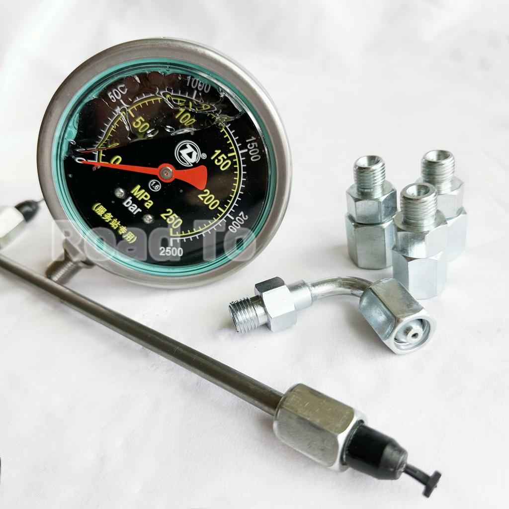 250Mpa Diesel Common Rail Pump Plunger Pressure Test Gauge 2500bar Pressure Meter Tool Set