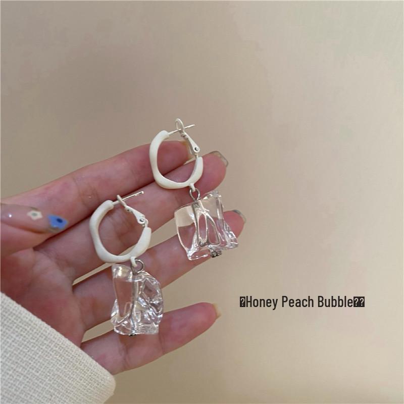 Pendientes de botón de esmalte coreano minimalistas retro en forma de corazón con perlas