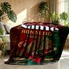 Custom Name Personalized Cristiano Ronaldo Print Blanket, Home Decor, Bedroom, Sofa, Camping, Couch, Gifts for Birthday Christmas