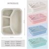 4 Compartments Stackable Snack Boxes with Lids Meal Prep Containers New Kids Bento Box