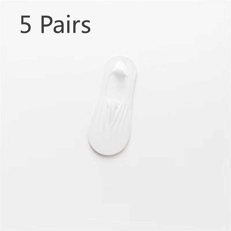 5 Pairs Boat Socks Ultra-thin Shallow Mouth Invisible Sole Non-slip Can Not Remove The Heel Sole Summer Socks