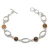 Natuurlijke Witte Topaas Edelsteen Handgemaakte 925 Sterling Zilveren Armband 7-8" ASB-2983