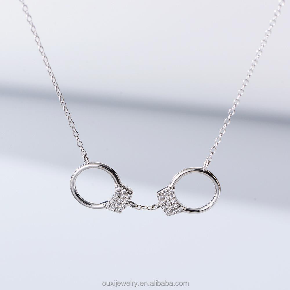 925 Sterling Silver Handcuff Lock Pendant