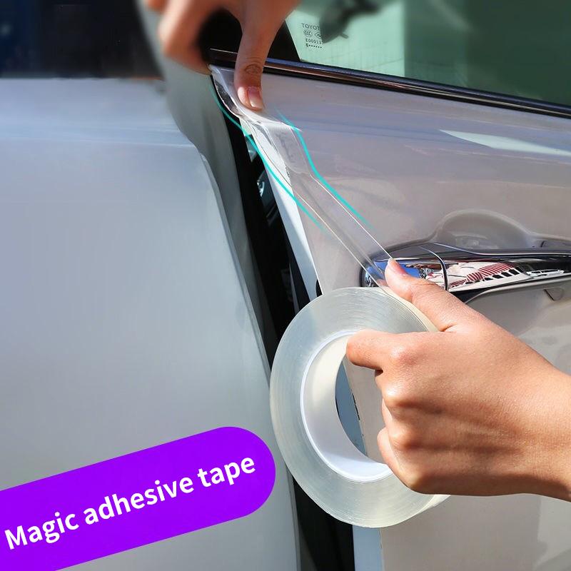 Autotürkanten-Schutzfolie, transparent, kratzfest, Nano-Klebeband, Auto-Kofferraum-Schwellenwerter-Türkantenschutzfolie, Aufkleber