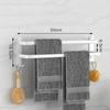 White Aluminum Bathroom Towel Rod Wall-mounted Toilet Towel Storage Rack 1/2/3 Layer Rod Towel Rack Bathroom Hardware 30-50cm
