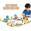 3D Puzzle Track Car Toy Set Assembling Scene Maze DIY Rail Car Amusement Park Puzzles Track Vehicle Creative Game Logic Kits Toy