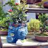 Good-Denim Clothes Pants Resin Flower Pots Creative Jeans Planter Garden Decoration Creative Jeans Shape Resin DIY