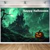 Halloween Decoration Backdrop Banner Party Outdoor Background Bat Pumpkin Horror Curtain Home Decor Photography Prop