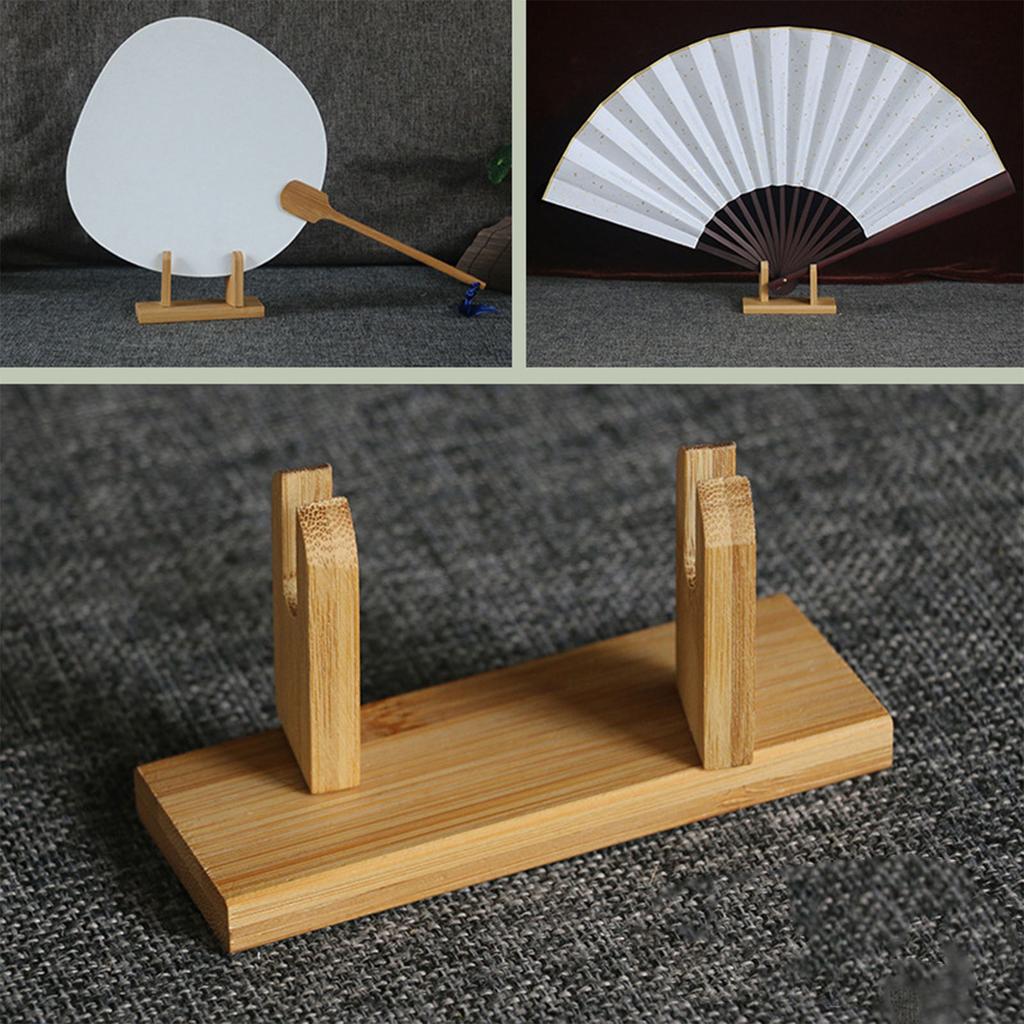 Supporto per Ventaglio in Bambù Stile Cinese Tradizionale per Decorazione da Tavolo Supporto Base per Telaio Ventaglio Strumento Espositivo Accessori
