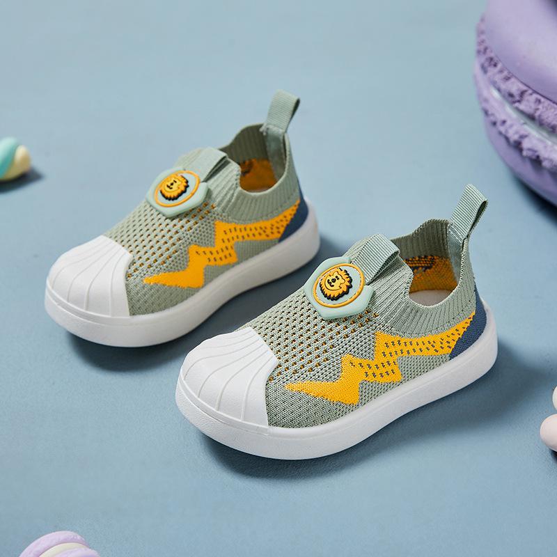 Kinderschuhe Frühling Kindermode Skateschuhe Jungen Weichboden Turnschuhe Mädchen Flyknit Shell Head Trendschuhe