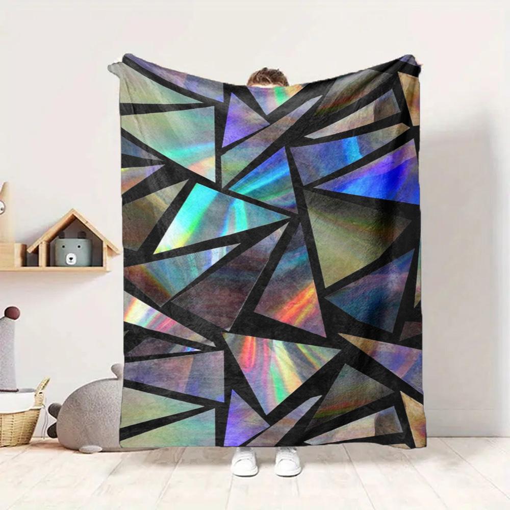 Crystal Abstract Flannel Blanket Throw Blanket Soft Warm Sofa Bed Camping Car Home Decor Unique Christmas Gift C930991