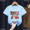 Christmas Day Fashion Christmas Crew 2026 Graphic Print Cute Boy/Girl Tshirt Christmas Festival Short Sleeve Casual Tshirt Tops