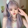 Bybrana Perruques synthétiques ondulées longues avec frange, perruque naturelle de Cosplay pour femmes, résistante à la chaleur