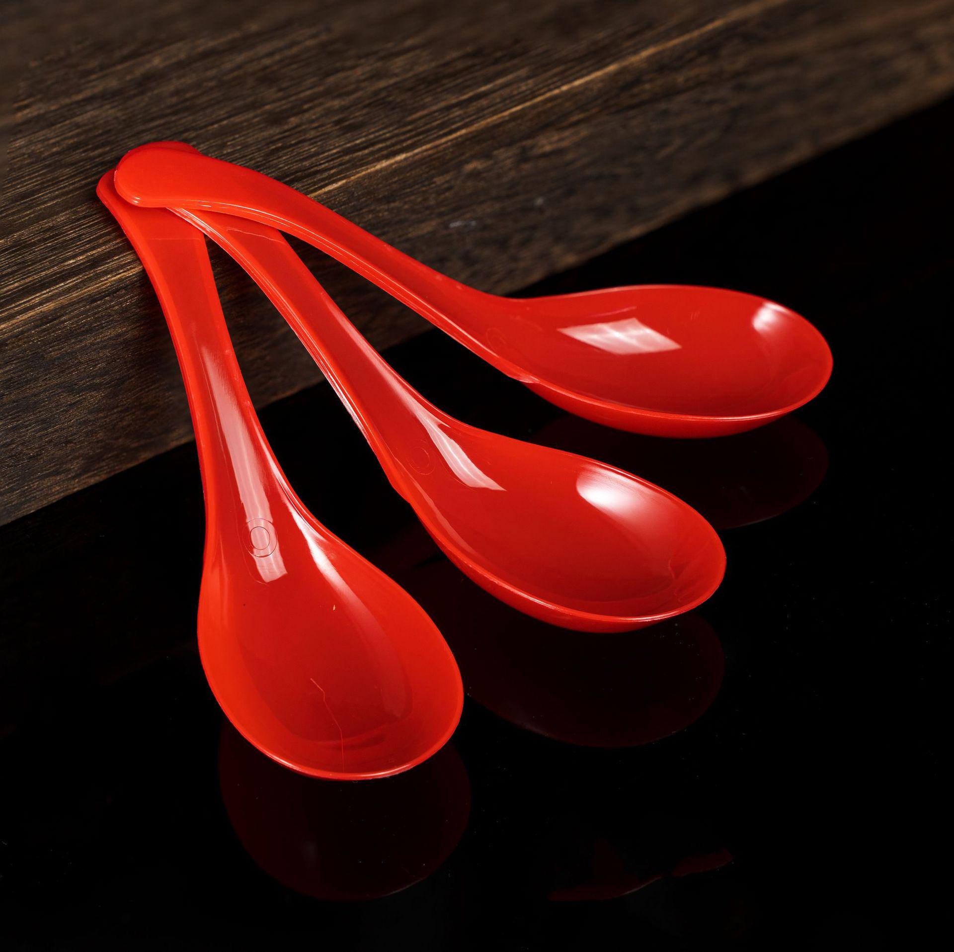 Disposable Thickened Plastic Soup & Dessert Spoon
