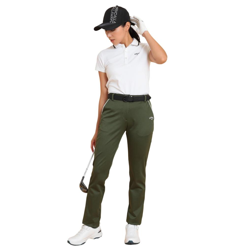 Callaway Stretch Golf Size L Women's 8-Way Water-Repellent Pants, Khaki, (C24226202)