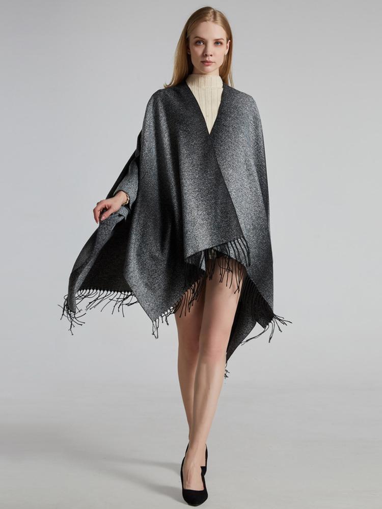 Imitation Cashmere Women Scarf Winter Classic Solid Tassel Poncho Warm Femme Wrap Blanket Capa Para Mujer Pashmina Shawls Pareo