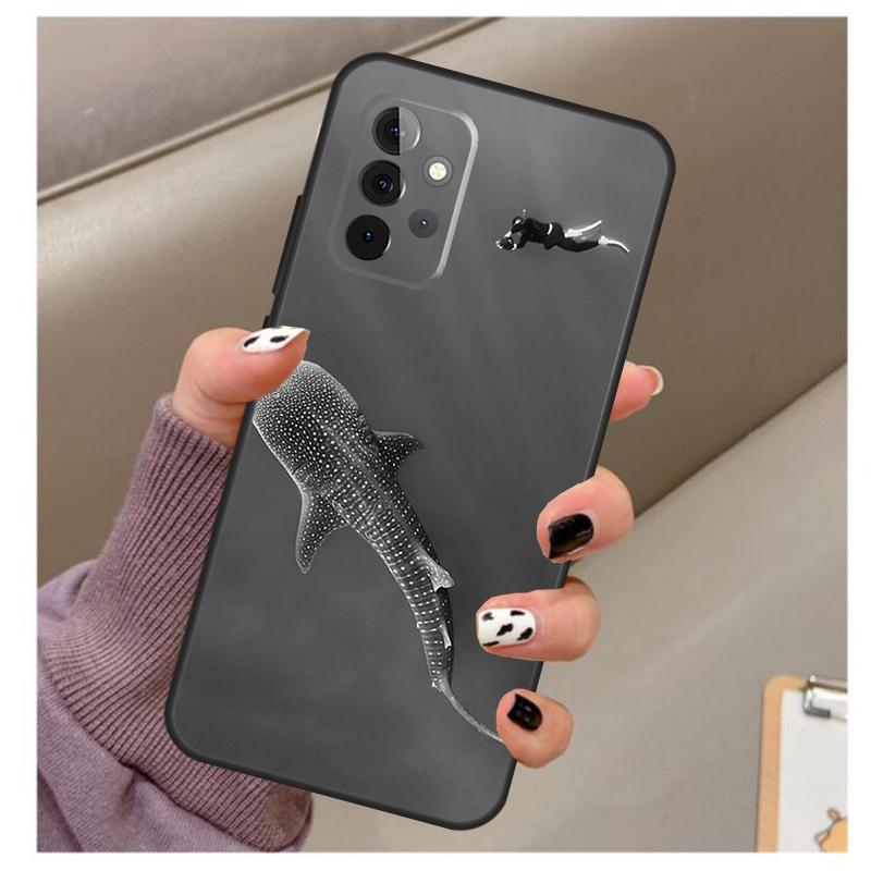 Whale Sharks Fish Case For Samsung Galaxy A56 A16 A26 A36 A06 A52 A53 A33 A13 A34 A54 A14 A15 A35 A55 A22 A32
