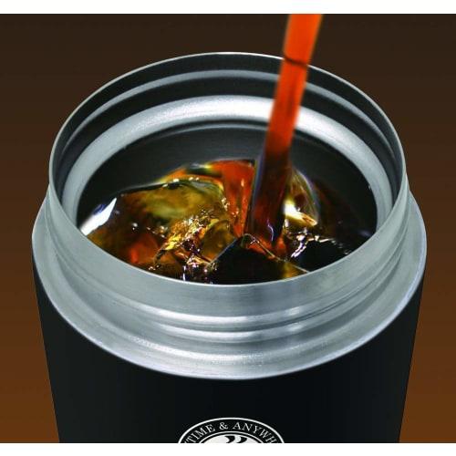 Asvel Vacuum Insulated Portable Tumbler, 370ml, Black