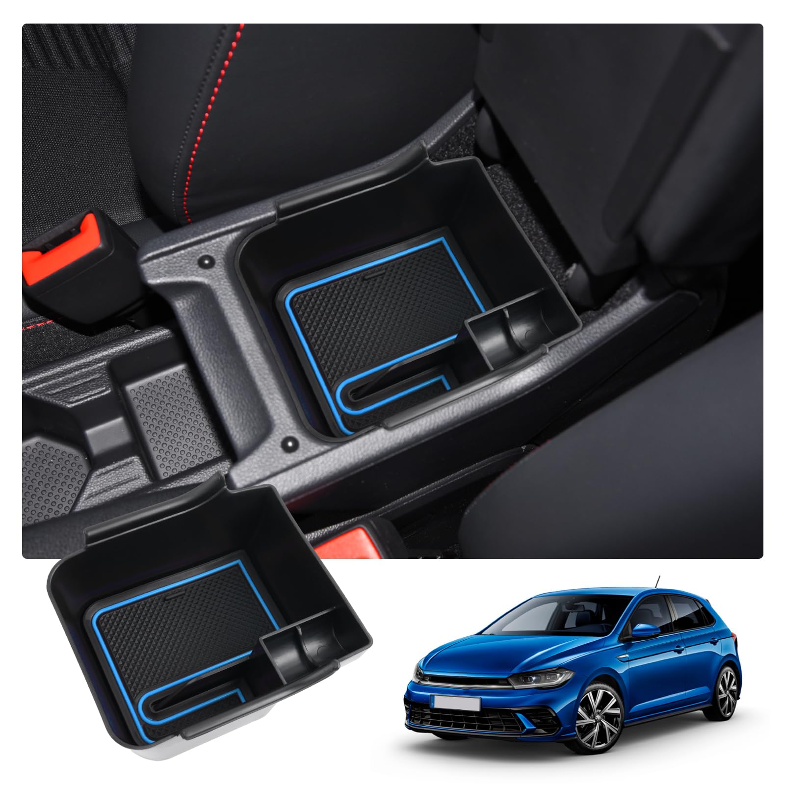 

RUIYA Volkswagen Polo MK6 AW Тип Консольный Бокс Лоток для Аксессуаров Polo aw Консольный Лоток vw polo 6 blue