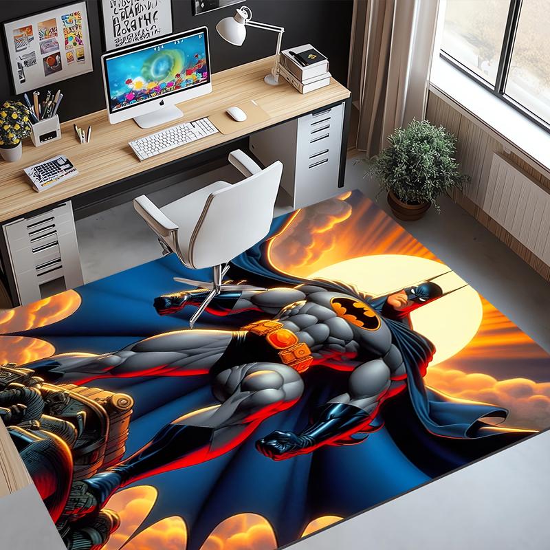 Batman Pattern Rug, Indoor/Outdoor Mat, for Picnic, Gameroom, Bedroom, Office, Living Room, Home Decor Carpet, Birthday Gift