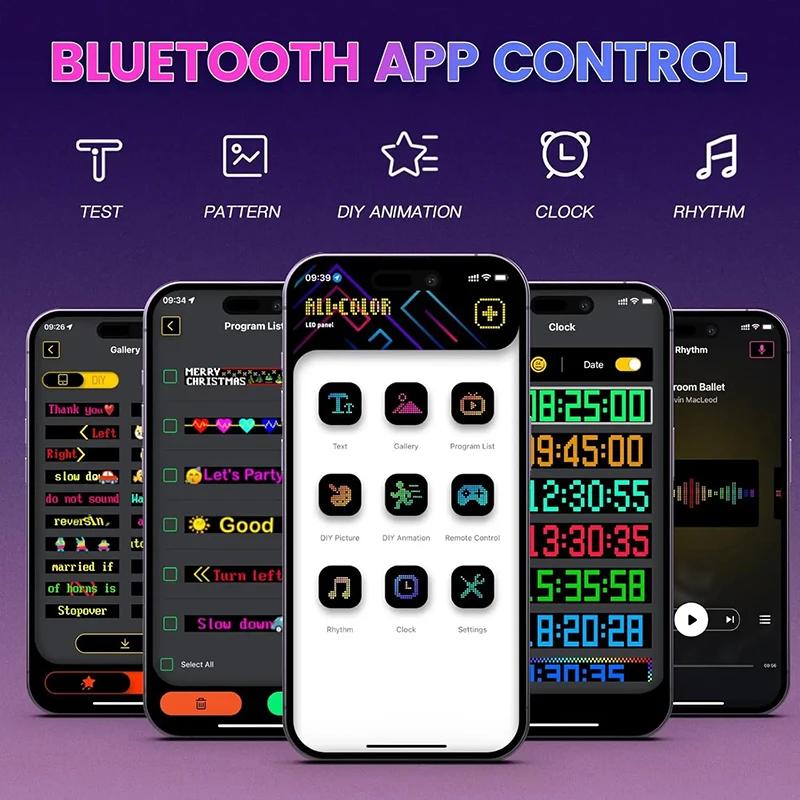 App Control Scrolling Advertising LED Sign Led Eyes for Truck USB Custom Text Pattern Programmable Display Truck Car Devil Eye