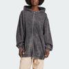 Adidas Originals Acid-Washed Oversized Zip Hoodie Women Hoodies Black JJ0331